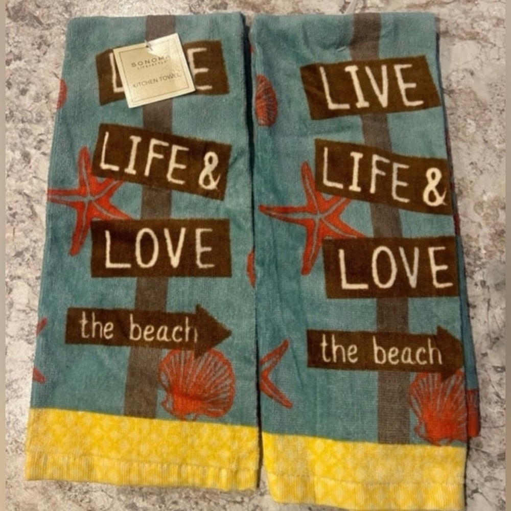 Sonoma Life & style Kitchen Towels Beach Theme